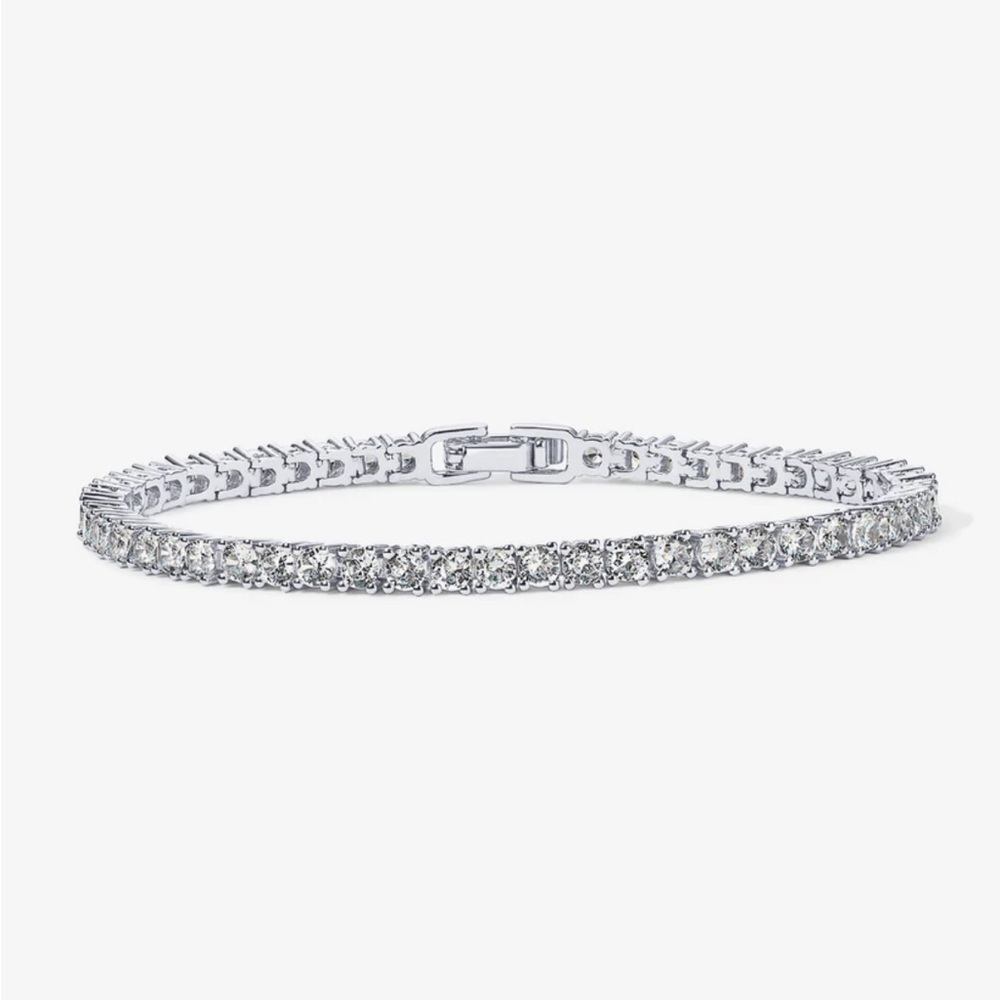 Elegant Silver Tennis Bracelet